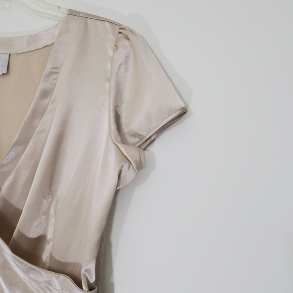 Tailor B Moss silk-look short sleeve blouse size M - Picture 5 of 8